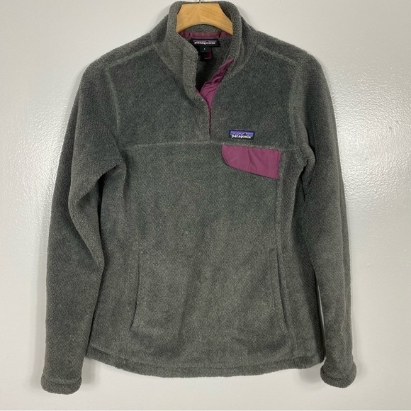 Patagonia Jackets & Blazers - Patagonia Re-Tool Snap-T Fleece grey/purple accents